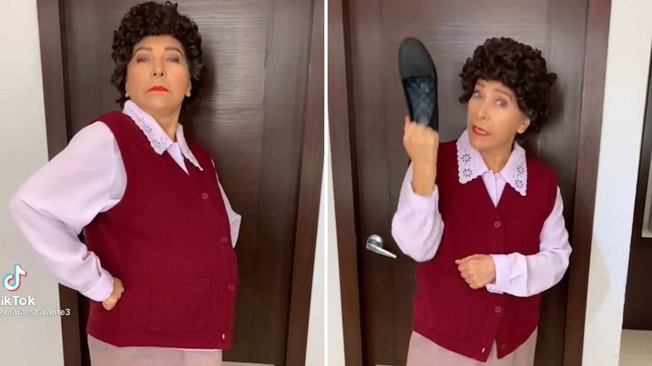 Doña Lucha te da un tutorial del chanclazo y otras poses intimidantes de una mamá