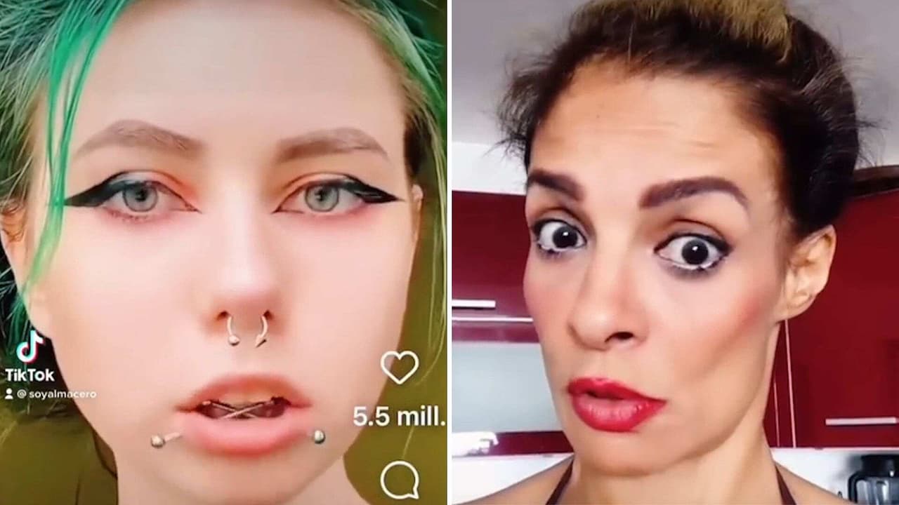 Alma Cero se ‘perforó’ la cara para imitar a chica con piercings en TikTok