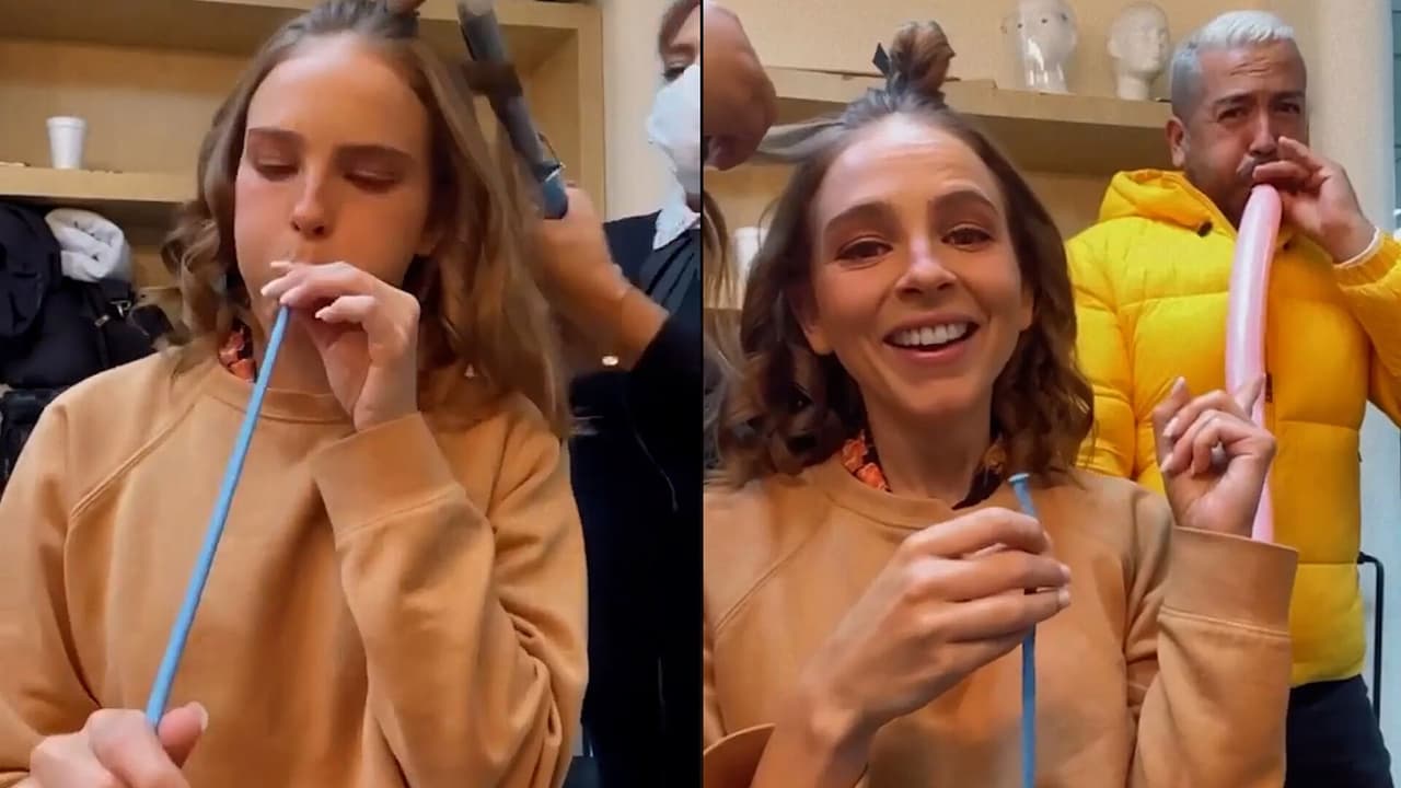 Actriz de '¿Es neta, Eva?' tiene una situación graciosa con unos globos