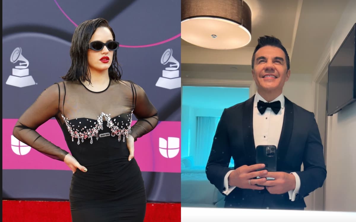 Premios Latin Grammy: Rosalía y Adrián Uribe tienen divertido momento