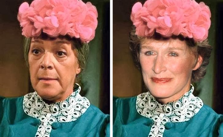 Glenn Close haría un gran papel de una improbable versión gringa de El Chavo