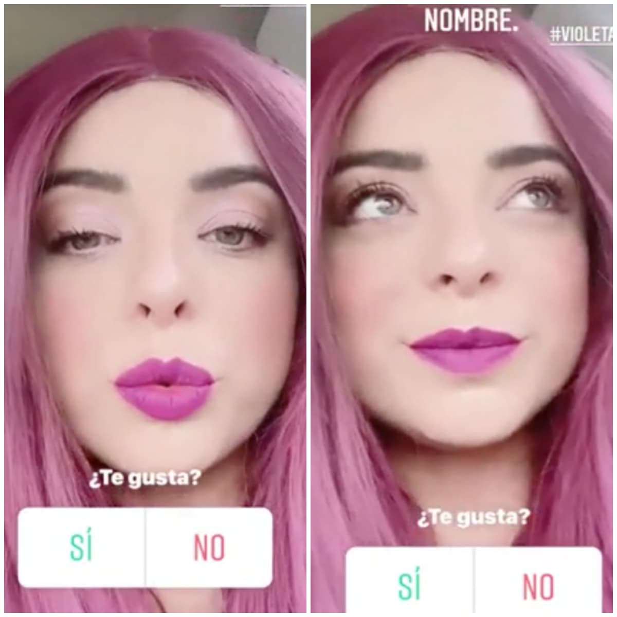 Recientemente, Violeta dejó con la boca abierta a sus seguidores al someterse a drástico cambio de look por primera vez al lucir un tono violeta rosado, con el que según los usuarios lucía completamente irreconocible.