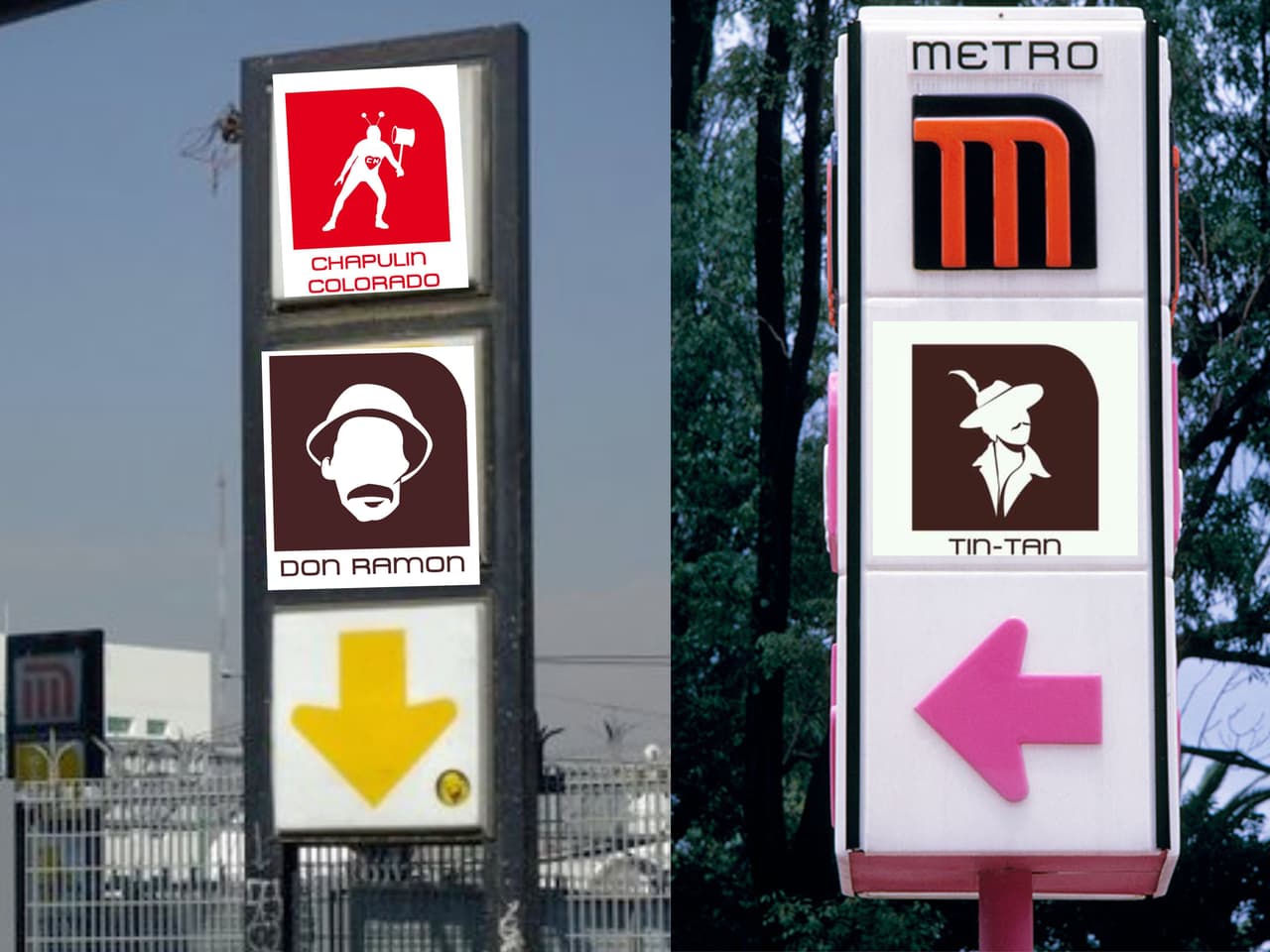 Tururú: Ilustraron estaciones del Metro con nombres y figuras de comediantes