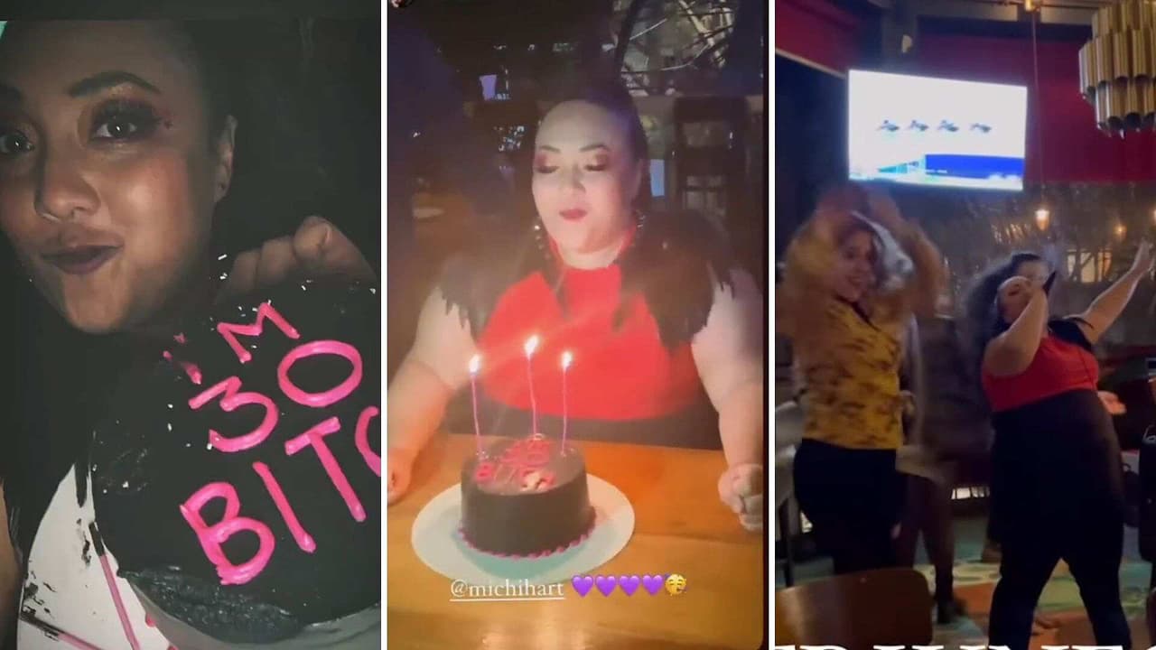 Michelle Rodríguez adelantó su festejo de cumpleaños y se armó tremendo fiestón