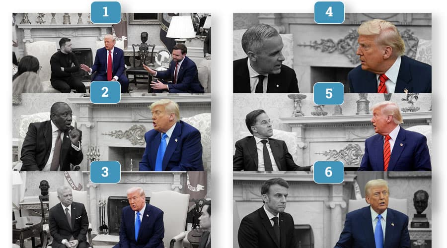 Las 'emboscadas' en la Oficina Oval de Donald Trump