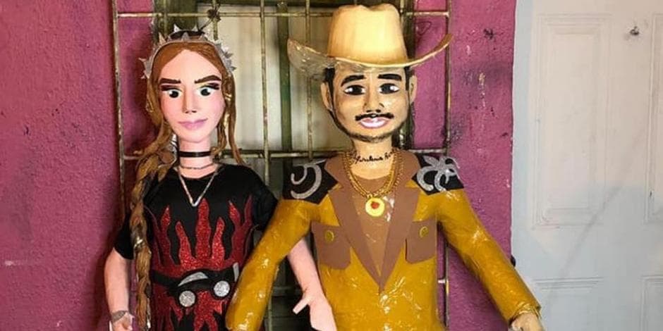 Crean piñata de Belinda y Christian Nodal tras ruptura y se hace viral