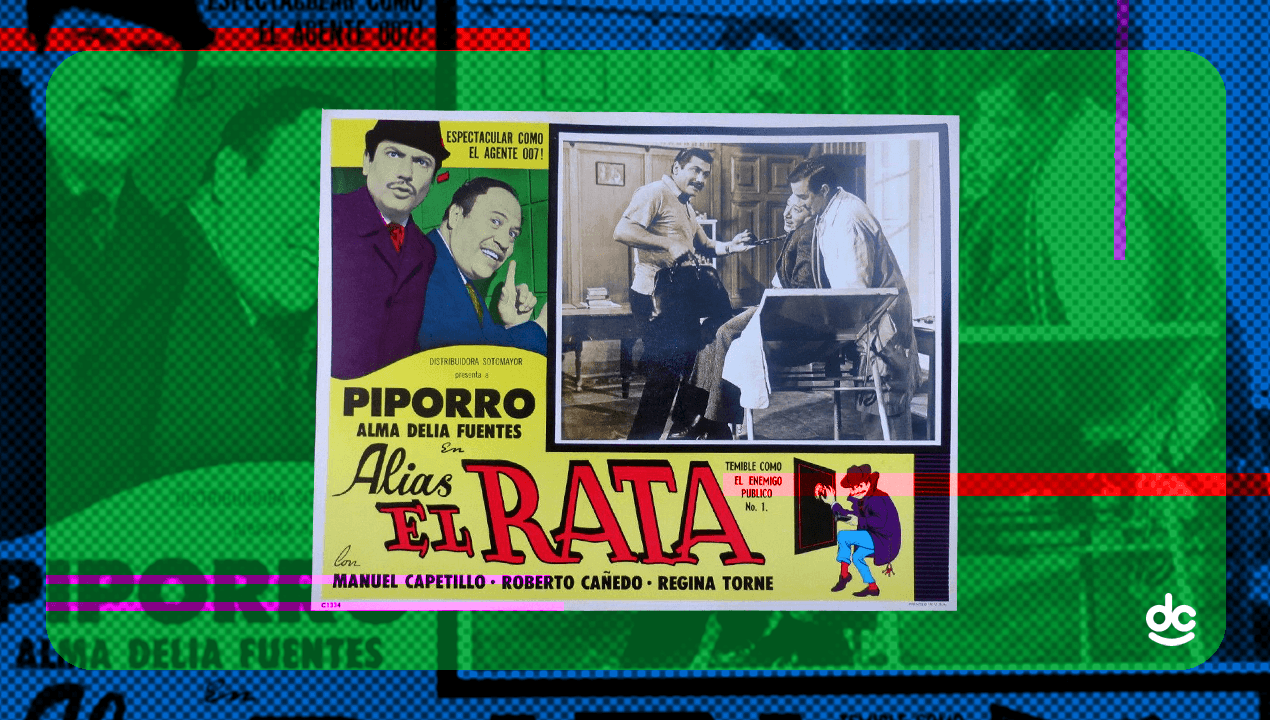 El Rata (1966) cuenta la historia de un asalta bancos que se esconde en el pueblo de Salsipuedes. Piporro escribió el tema de la película.