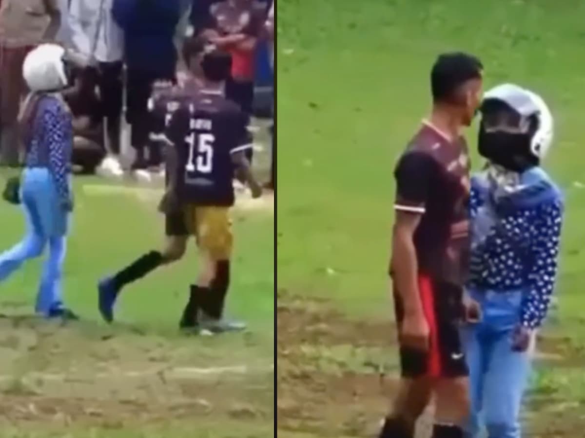 Mujer en la cancha se hace viral