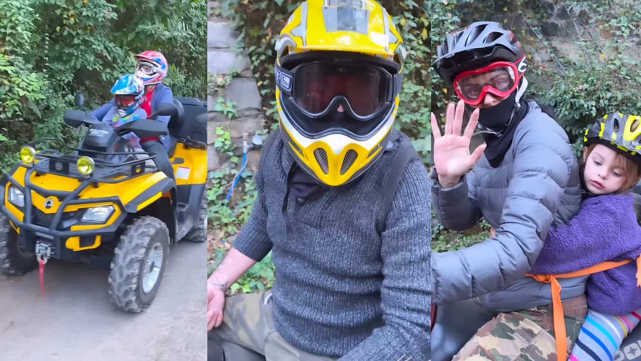 Eugenio Derbez y su familia hacen divertido viaje en estas cuatrimotos