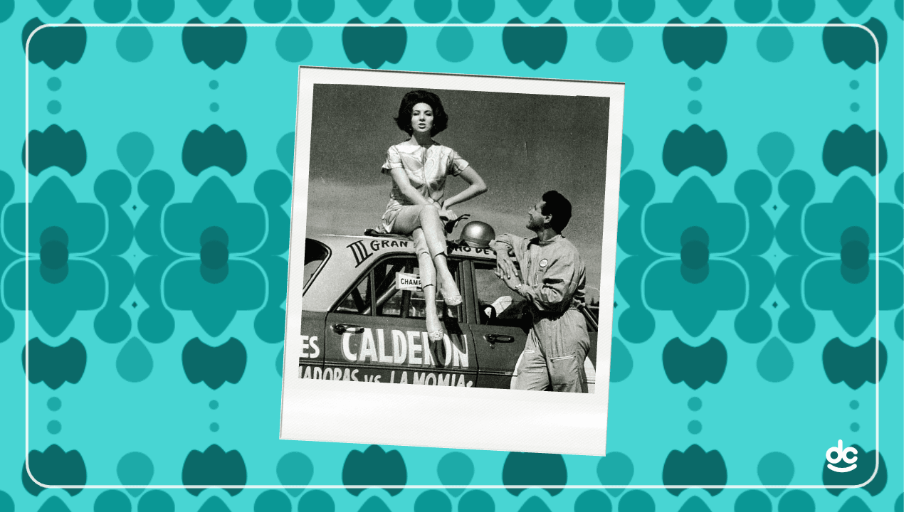 Por su paso en el cine de luchadores y de ciencia ficción, Lorena Velázquez se ganó el título de "La reina del cine fantástico". Aquí en Las luchadoras contra la Momia (1964).