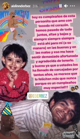 De hija a padre: la felicitación de Aislinn a Eugenio