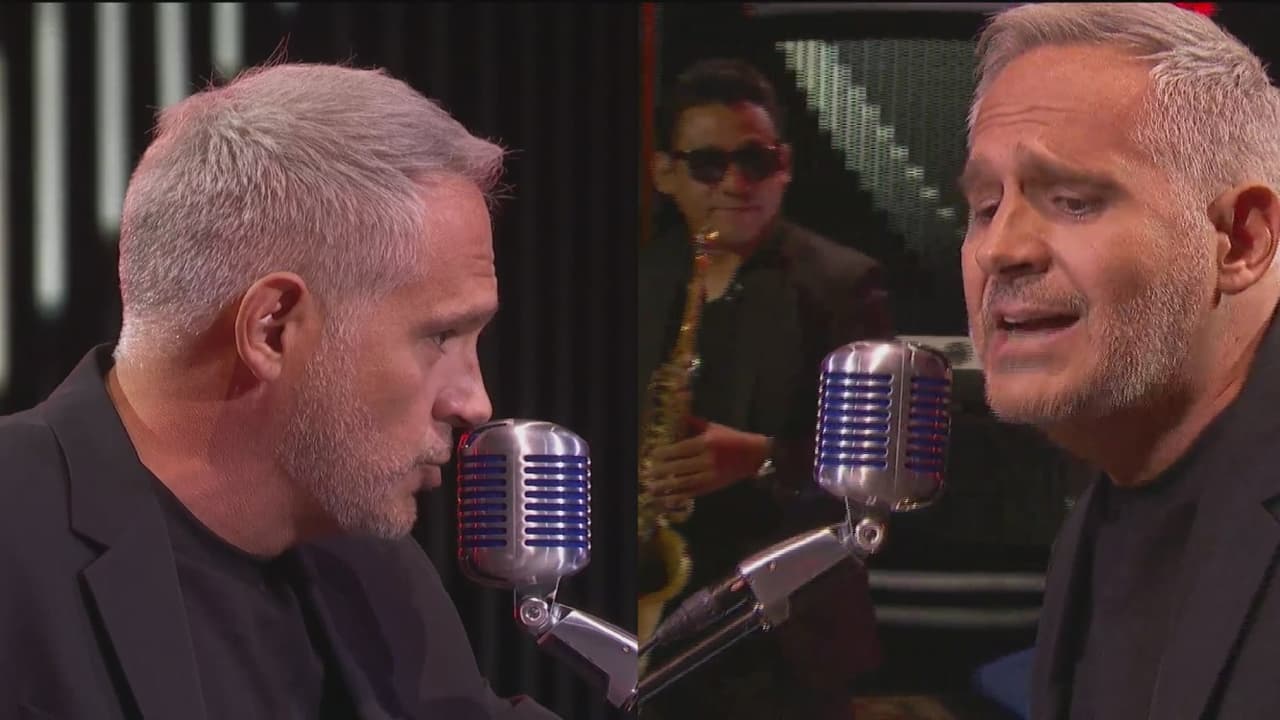 El actor decidió cantar e imitar a varios vocalistas.