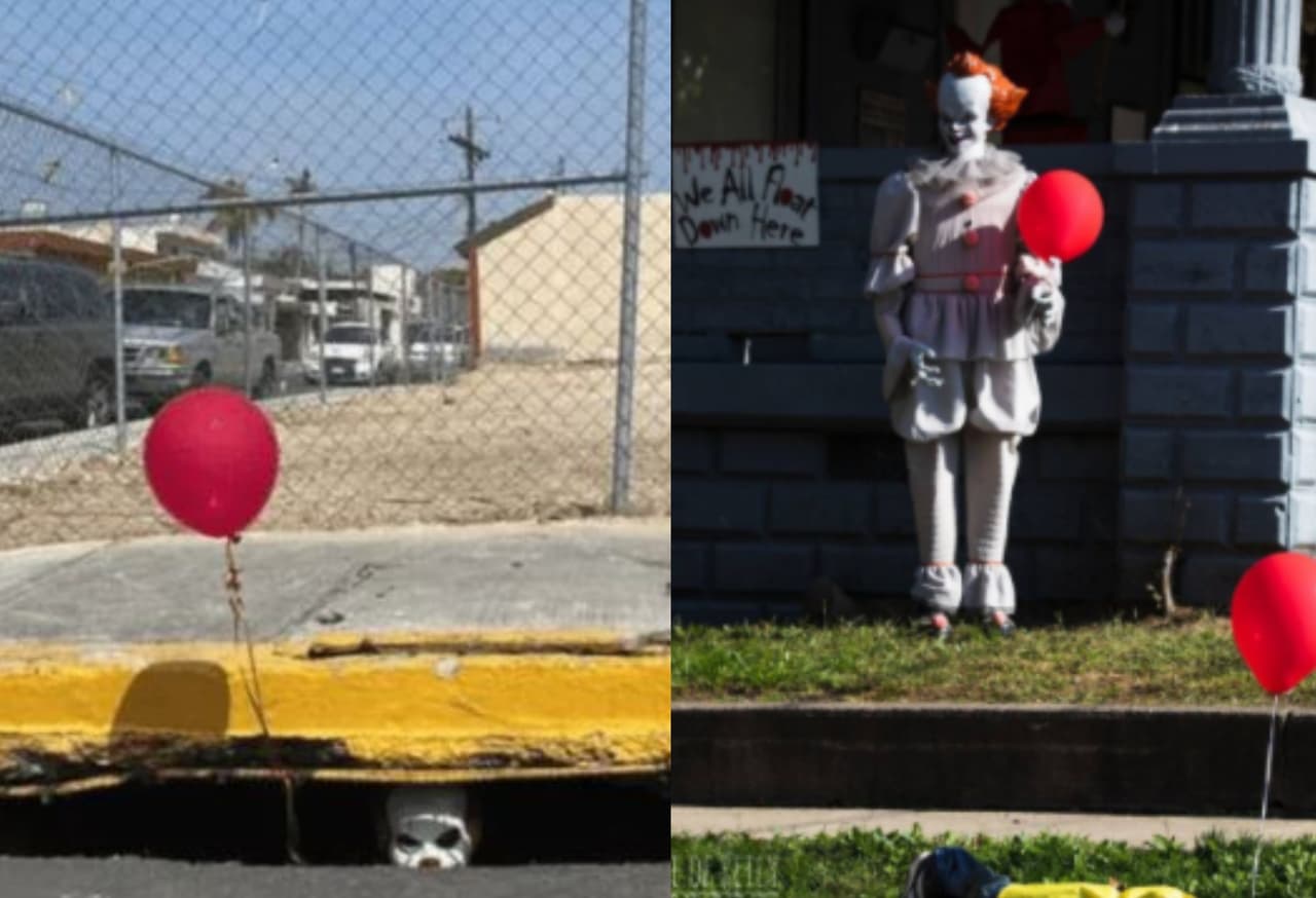 Se "aparece" el payaso Pennywise de 'It' en alcantarilla de Nuevo León
