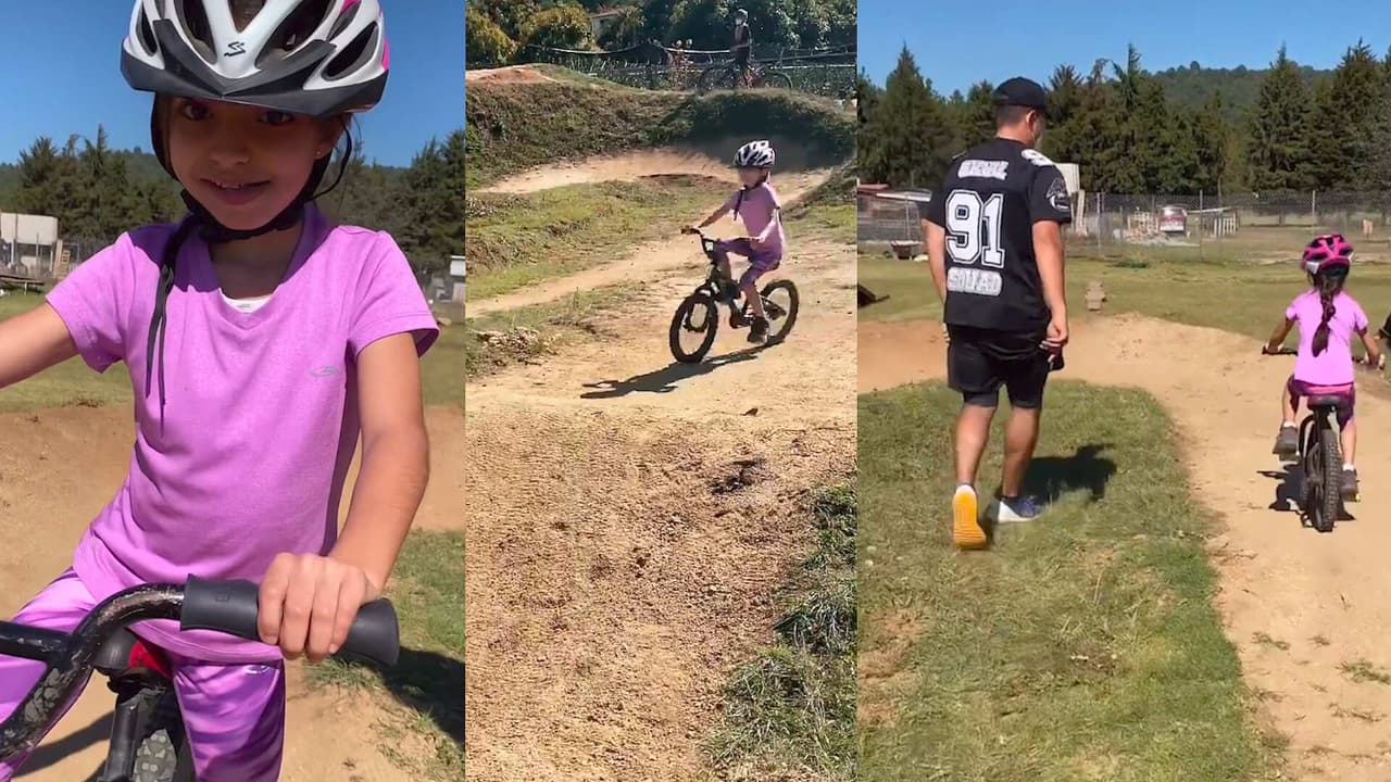 Aitana Derbez apenas aprendió a andar en bicicleta y ya entró a la pista de ‘expertos’