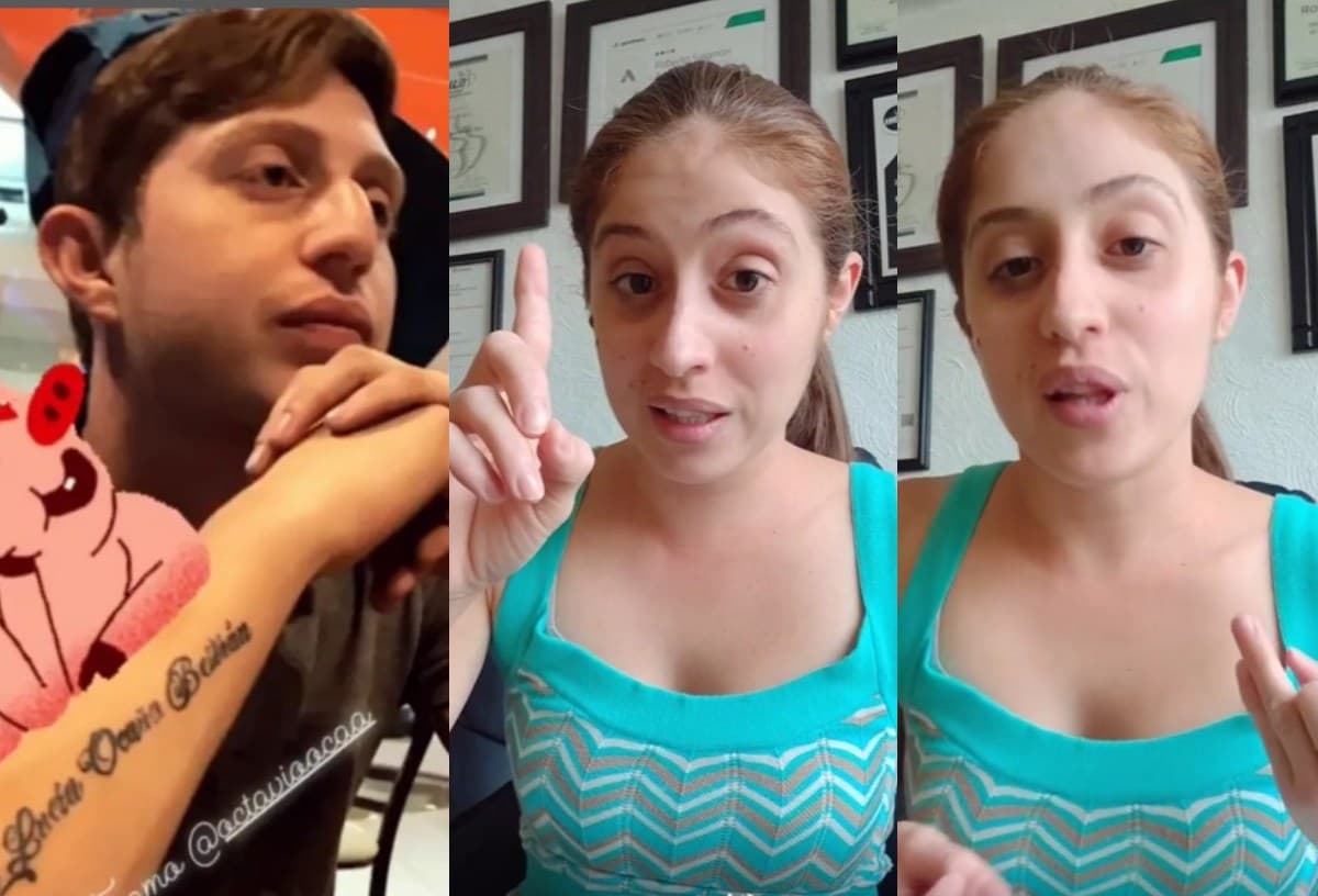 Las hermana de Octavio no dudó en protestar.