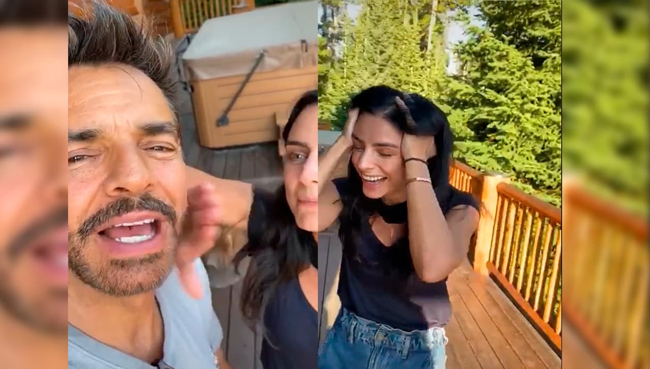 Eugenio Derbez y Aislinn.