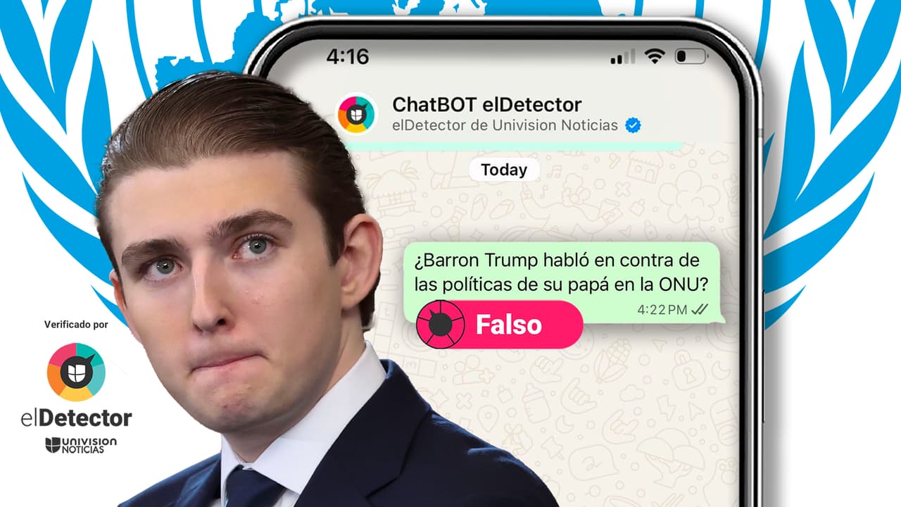 Barron Trump NO habló en la ONU contra las políticas de su padre