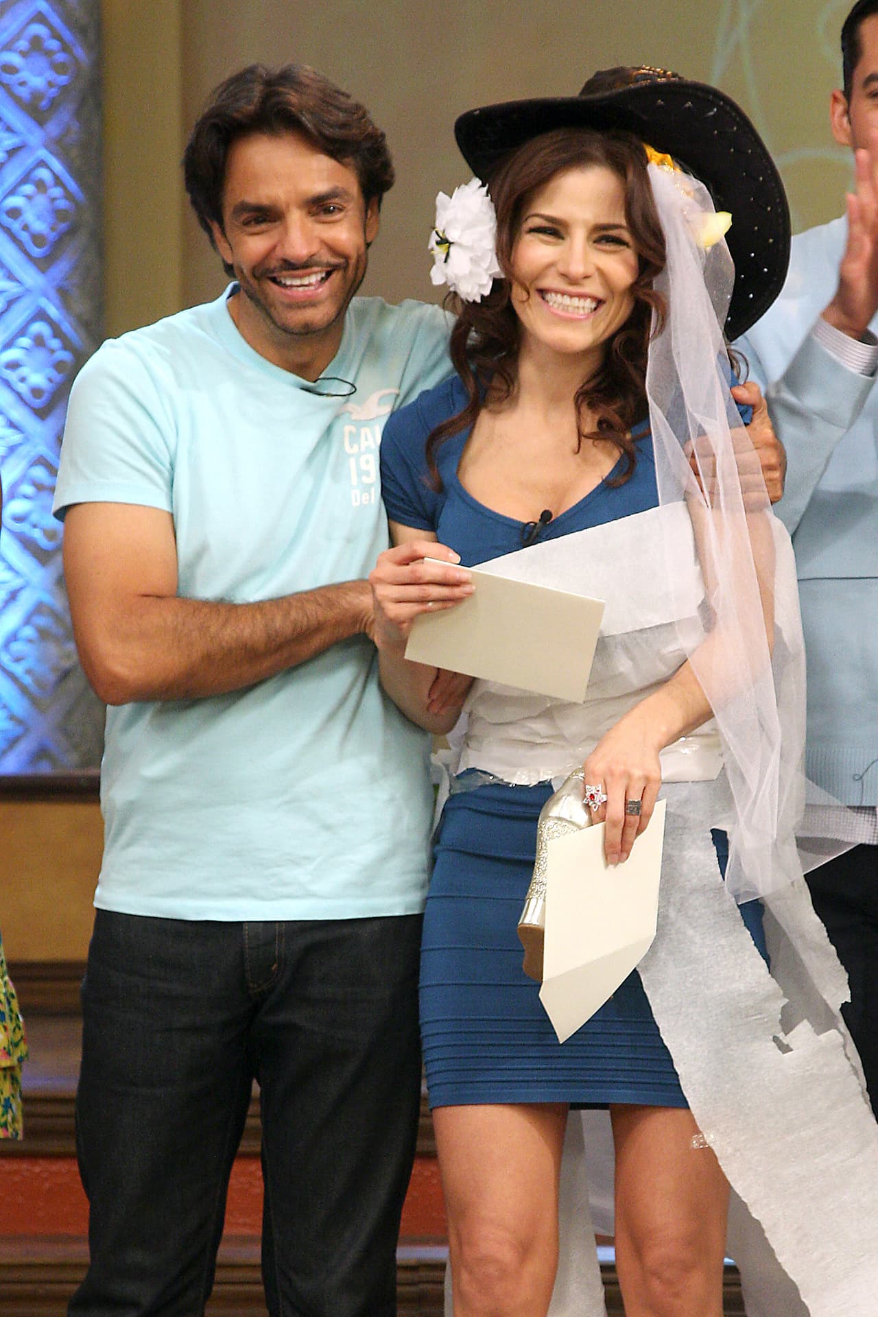 El comediante y la actriz en su boda en Hoy