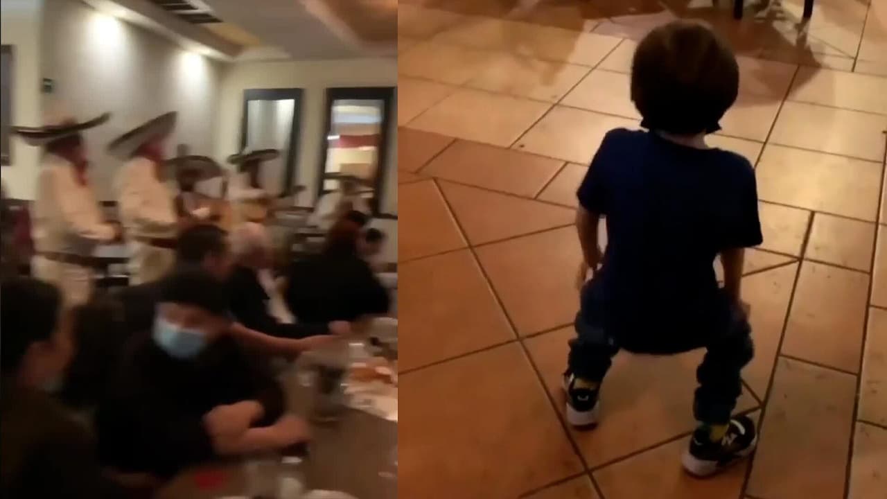 Niño baila twerk en reunión familiar con mariachi y se hace viral