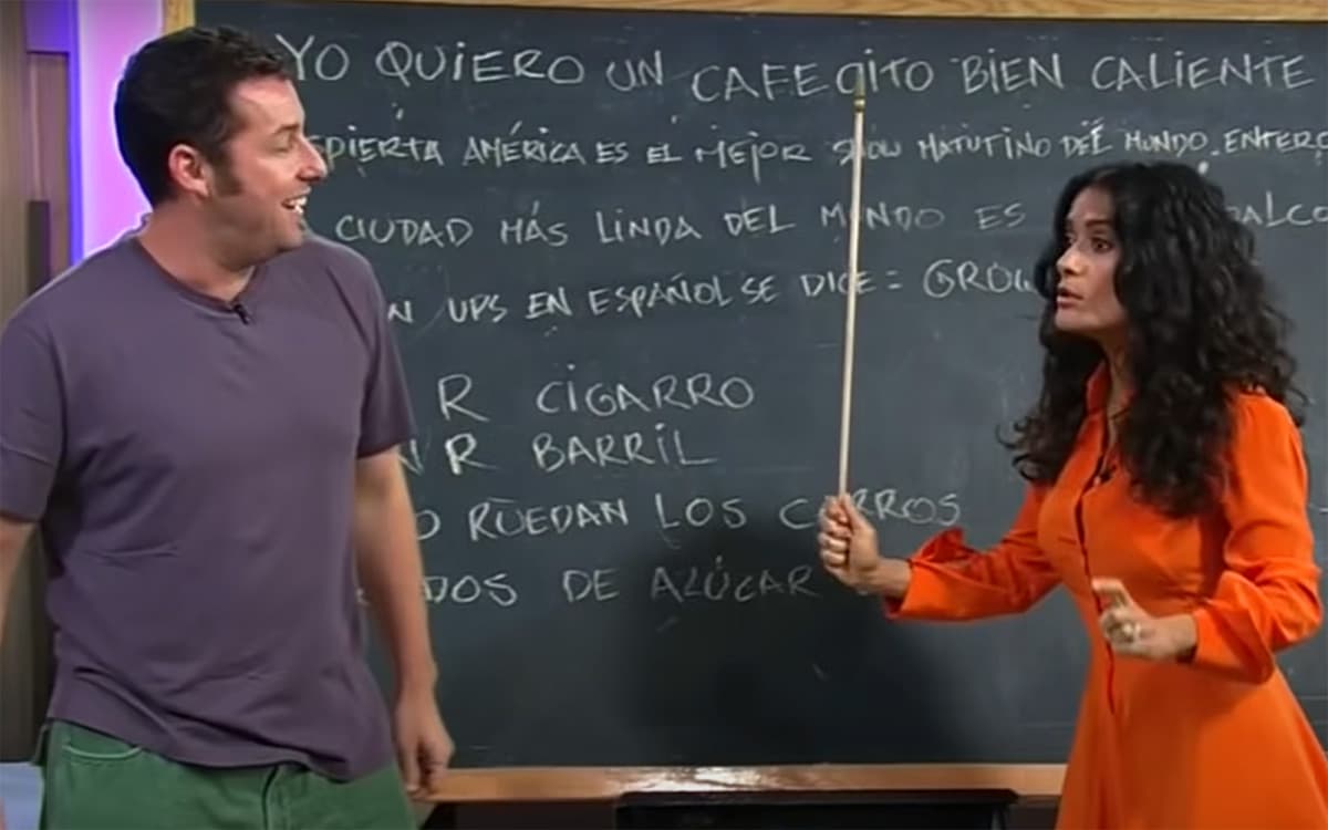 Salma Hayek se convierte en la profesora de español…. ¿de Adam Sandler?