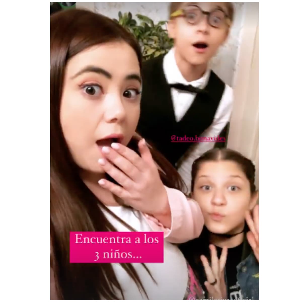 Martina con Justito y Victoria de Una Familia de Diez