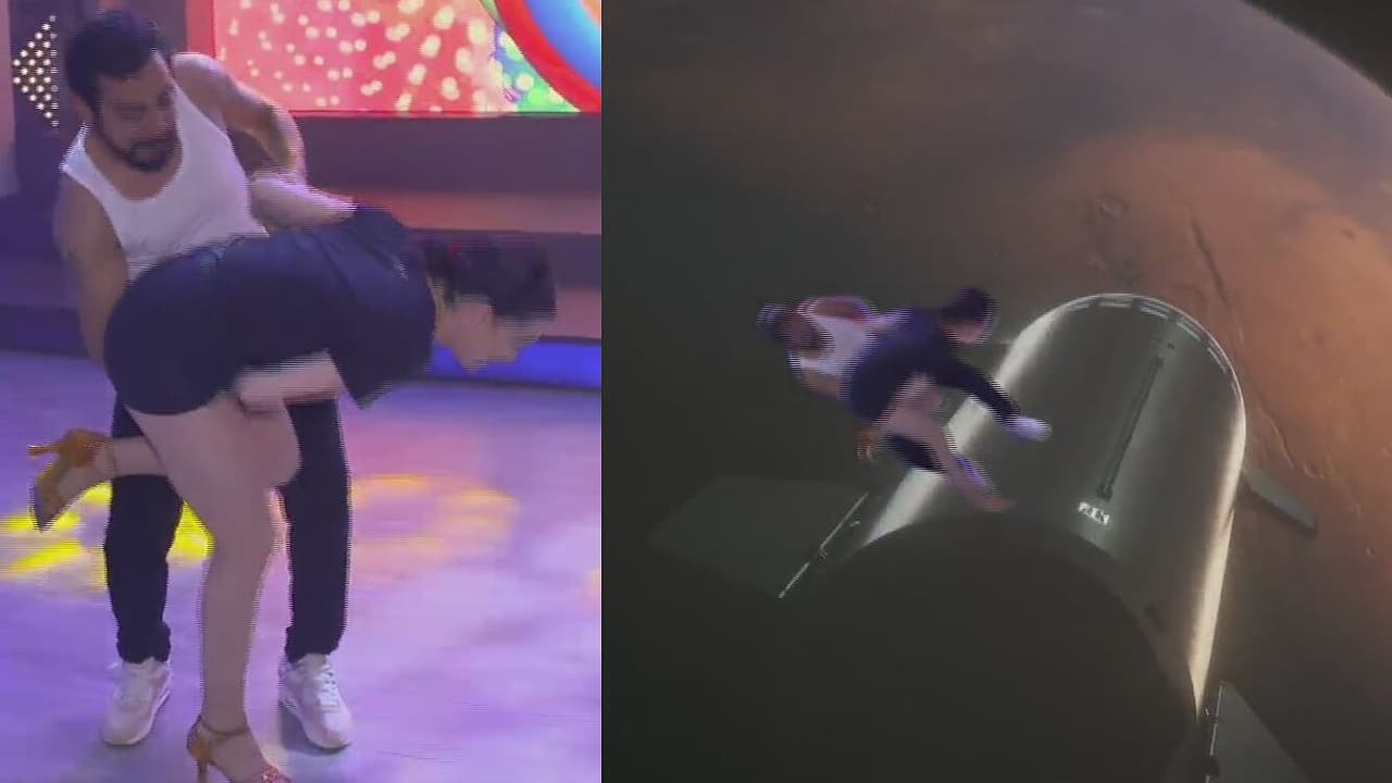 Violeta Isfel y Luis Fernando Peña casi se caen bailando y les hacen meme