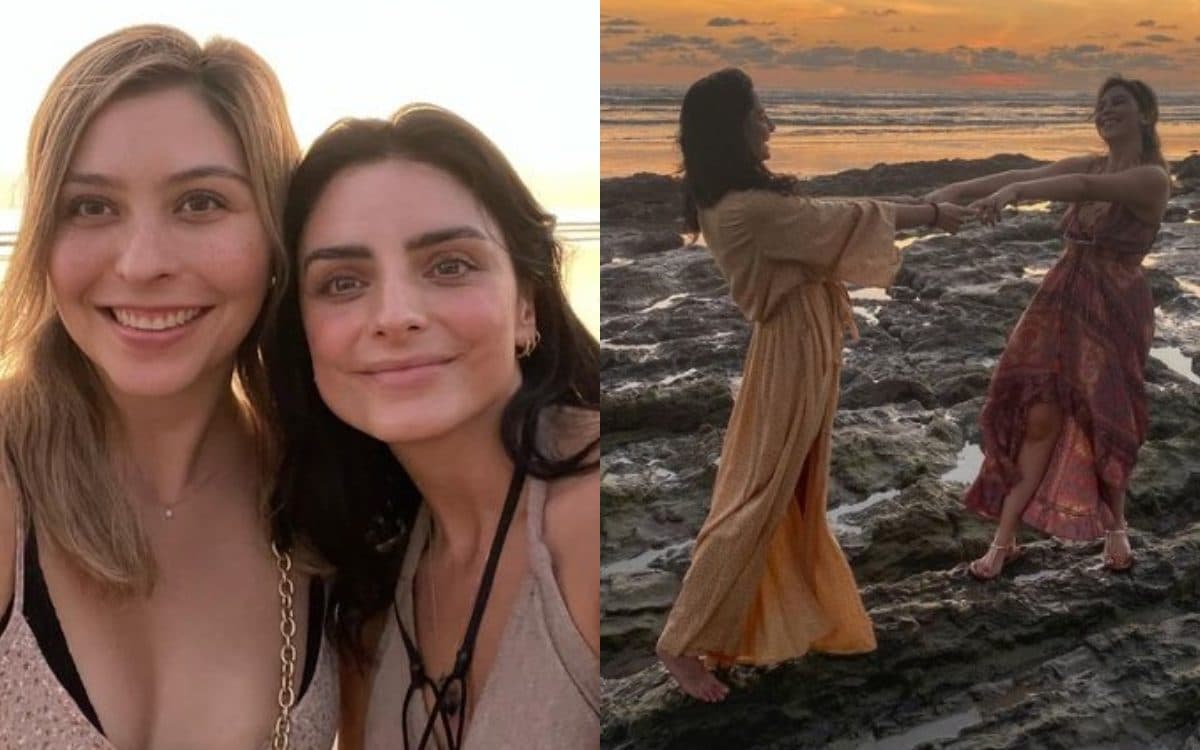 Aislinn Derbez y su hermana, hija del Señor Aguilera, se van de viaje