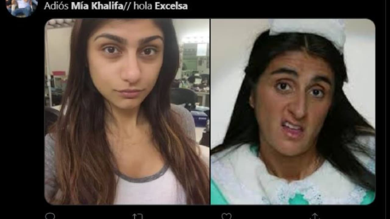 Mia Khalifa con Excelsa por traje de peluche