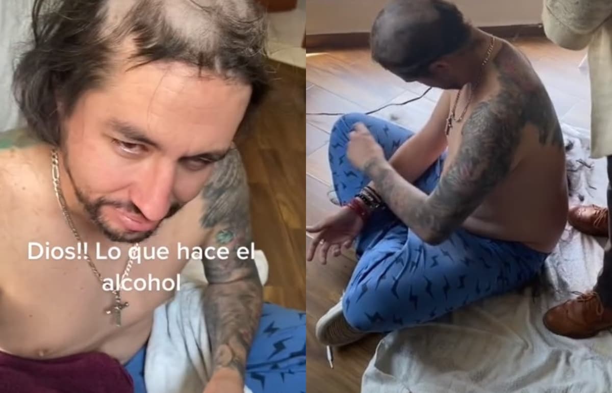 Viral: Por irse de borracho, hijos rapan a su papá y suben el video
