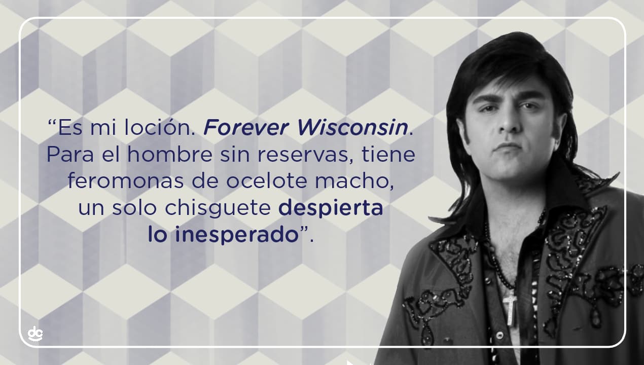 Albertano tiene una loción favorita, y la promociona a la menor provocación.