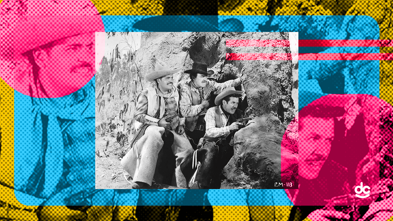 Al lado de Viruta, Capulina protagonizó casi 30 películas. Aquí aparecen al lado de Tin Tan en la cinta ¡En peligro de muerte! (1962)