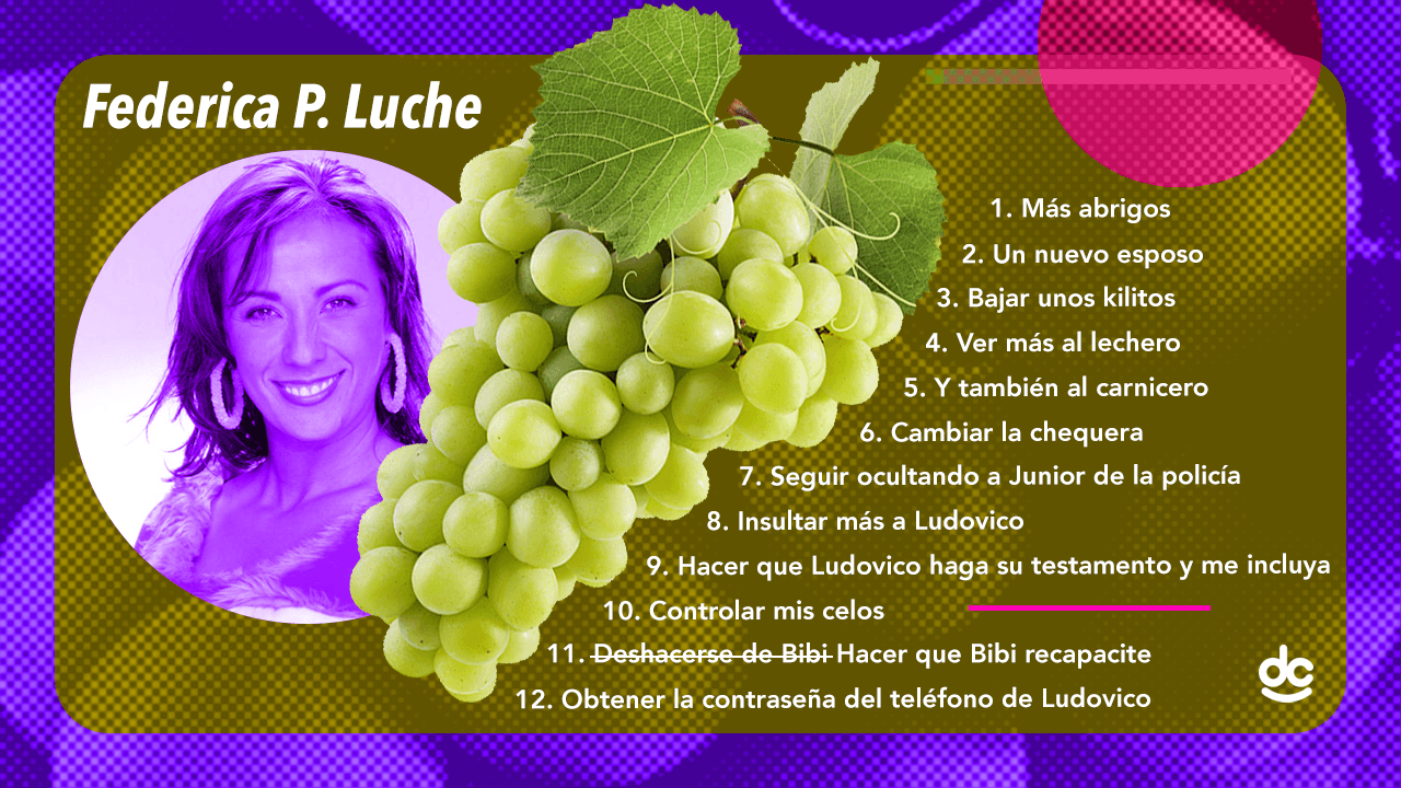 Federica P. Luche ya sabe qué le va a pedir a sus 12 uvas.