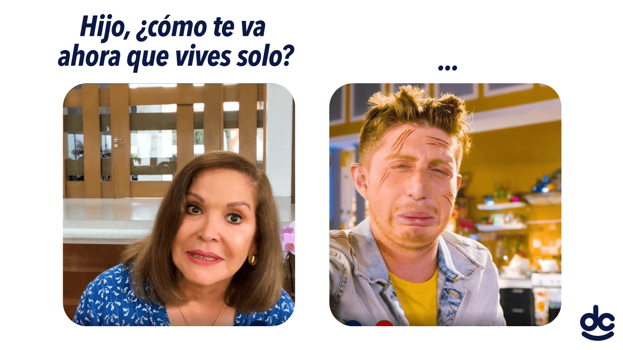 Así nos pasa a todos cuando nos vamos a vivir fuera de casa.