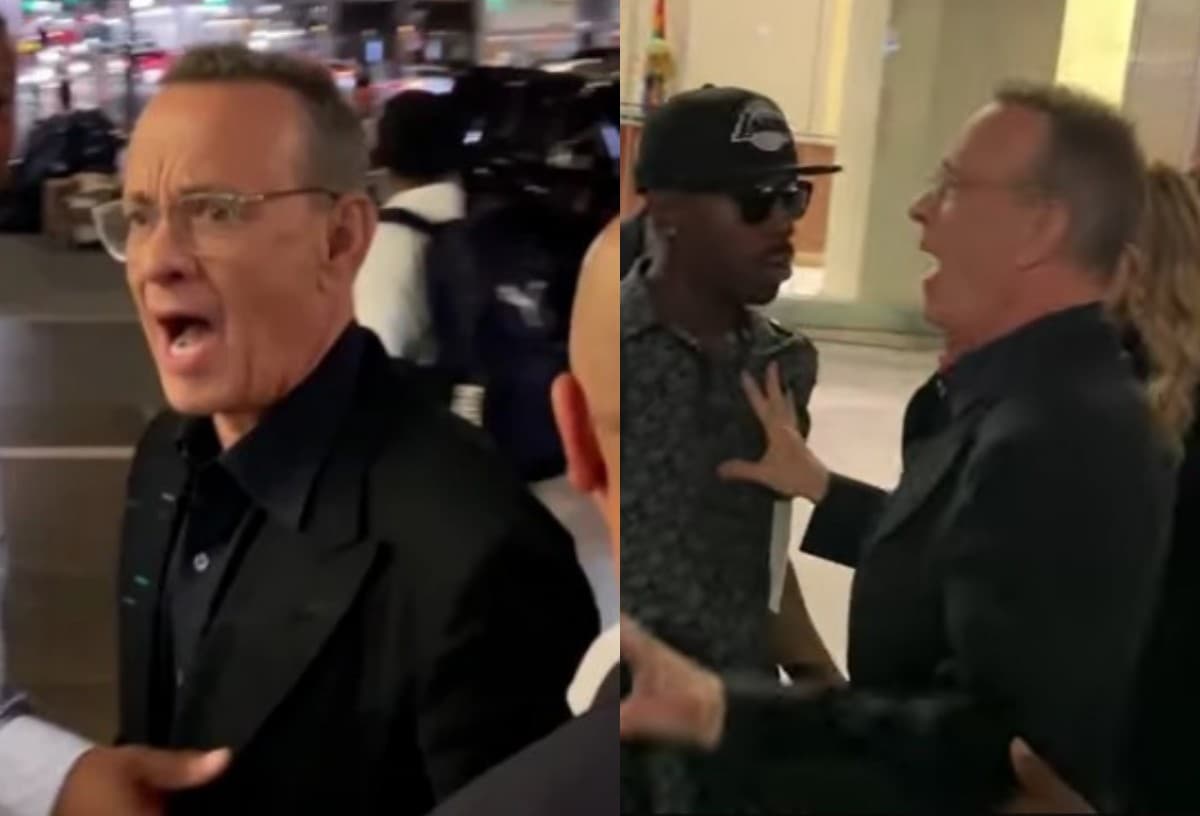 Tom Hanks casi hace un "Will Smith" con fan que empuja a su esposa