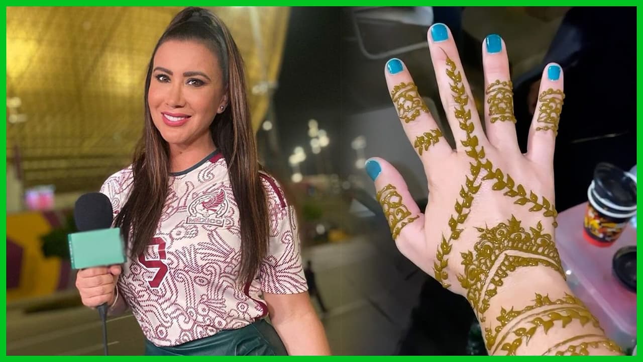 Mariazel se hizo un 'tatuaje' tradicional de Qatar en la calle