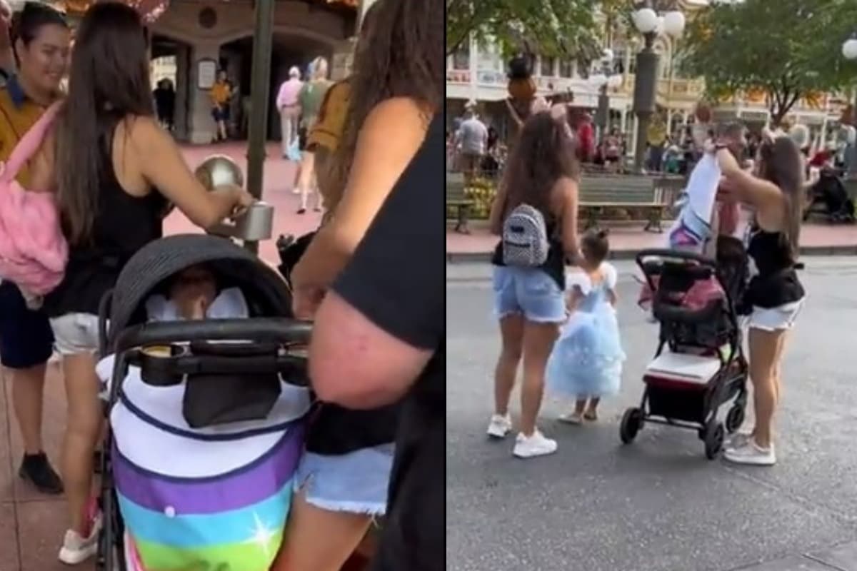 Viral: familia esconde a niña en carriola para no pagar en Disneylandia