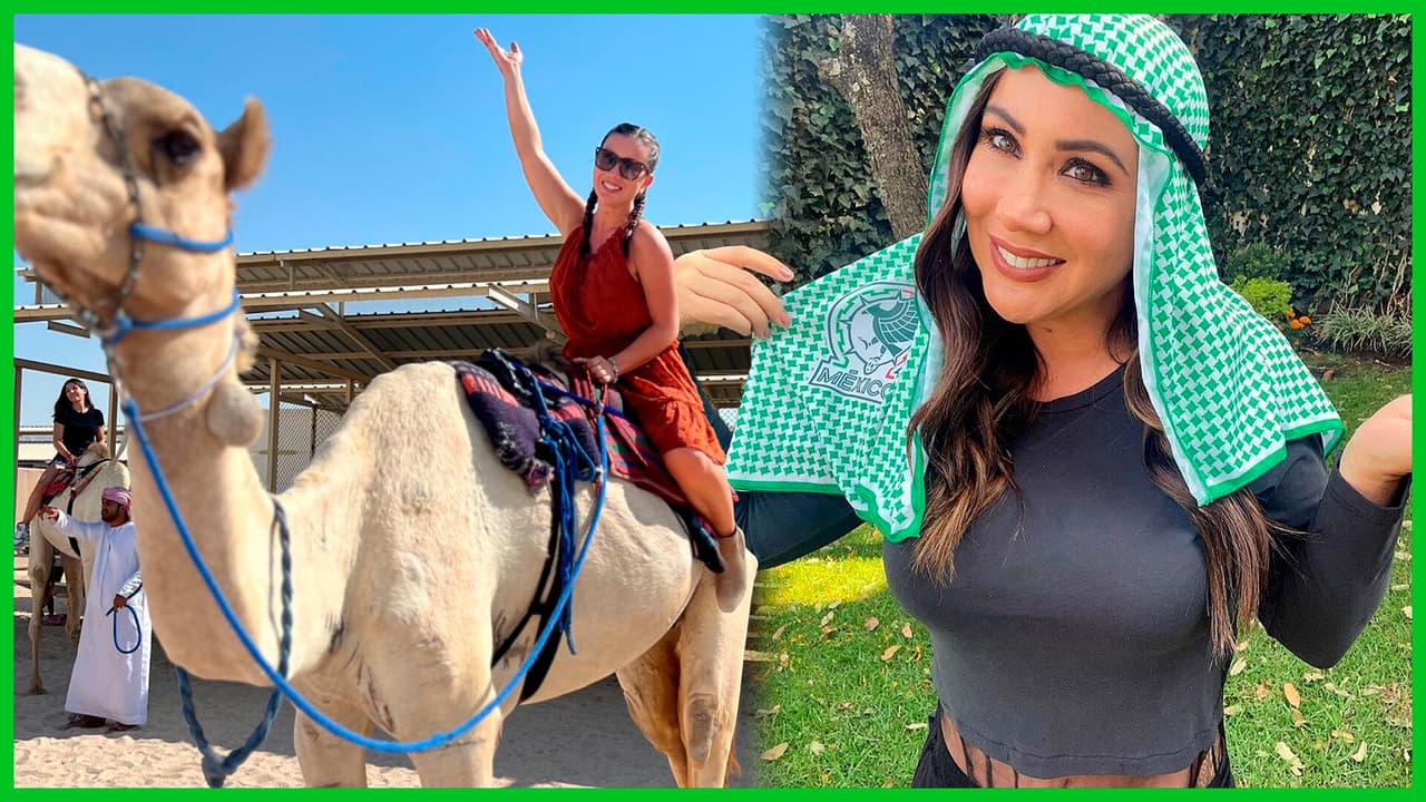Mariazel apostó en carrera de camellos en Qatar y tuvo que bailar