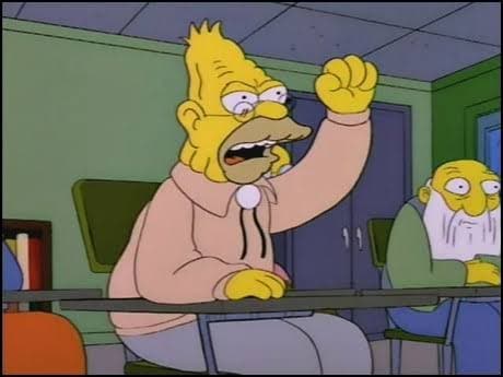 El abuelo Simpson indignado por Arath