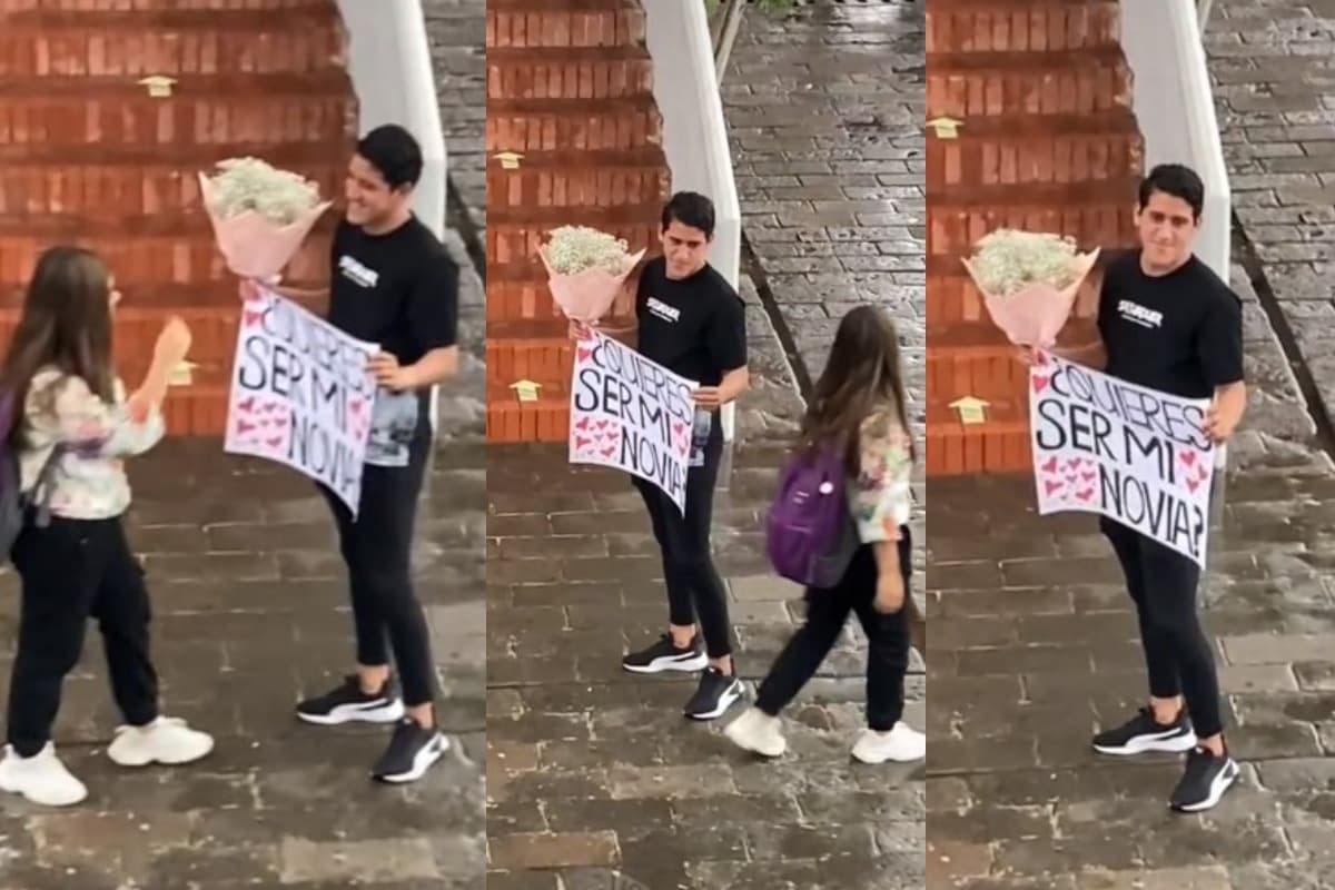 Viral: Joven viral rechazado en público por chica revela que es su novia
