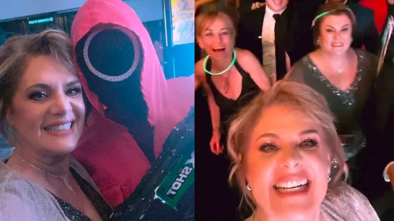 Erika Buenfil se convierte en la reina de la fiesta al jugar ‘El Juego del Calamar’