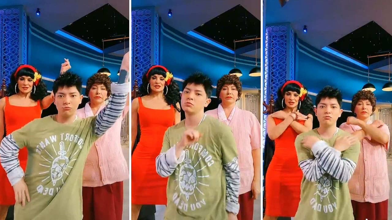El Chino obliga a bailar a Doña Lucha y a Rosa Aurora reto de TikTok