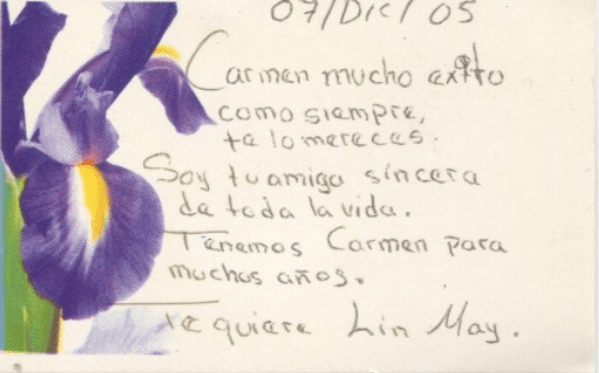 carta escrita por lyn may