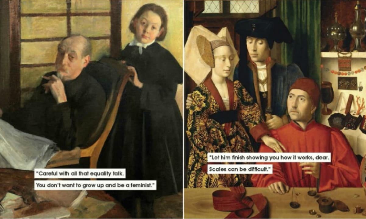 Nicole Tersigni y sus pinturas clásicas para burlarse de la masculinidad tóxica