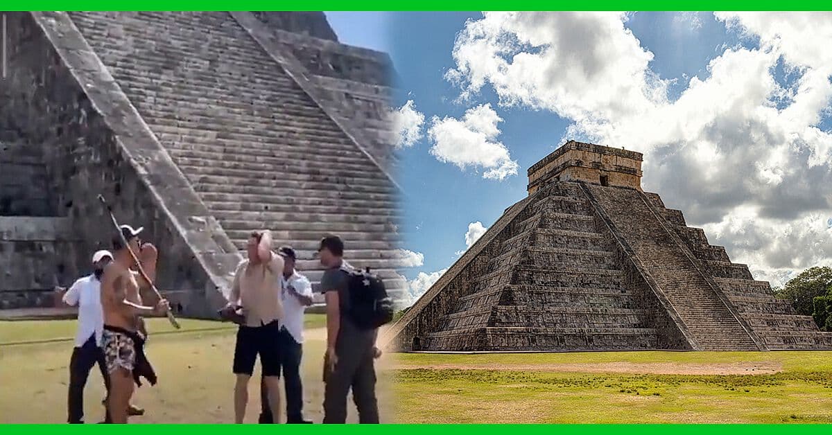 Otro extranjero se subió a la pirámide de Chichén Itzá y lo reprendieron