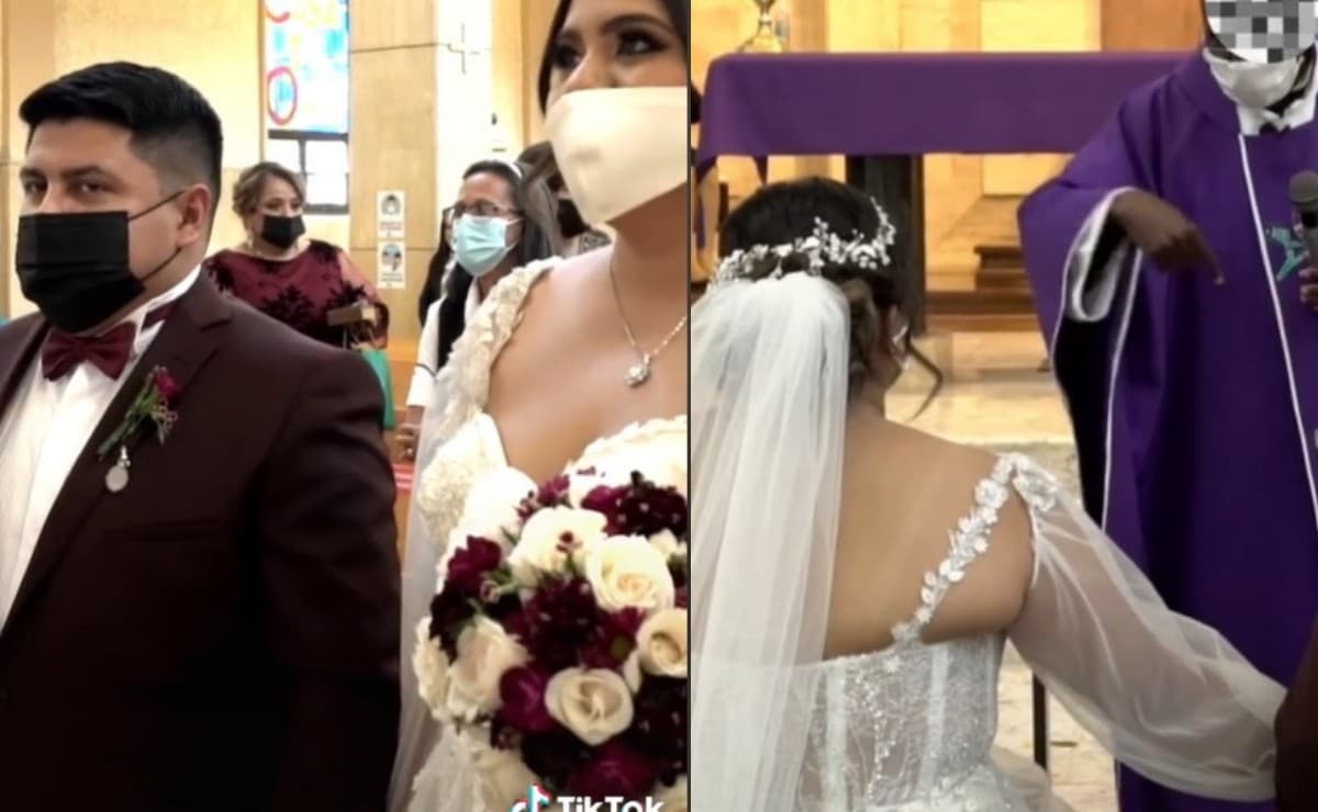 Viral: Novia reacciona ante mensaje machista de sacerdote en plena boda
