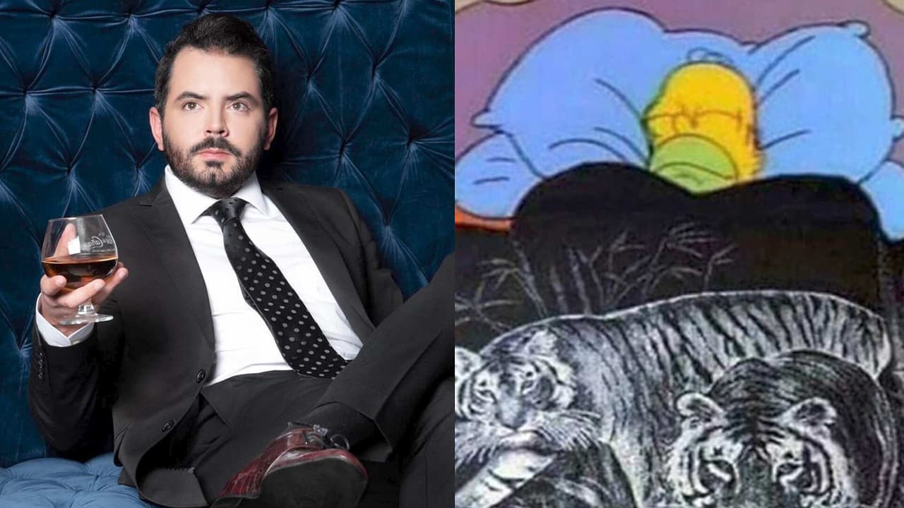 José Eduardo Derbez presume el cobertor que hicieron con su cara