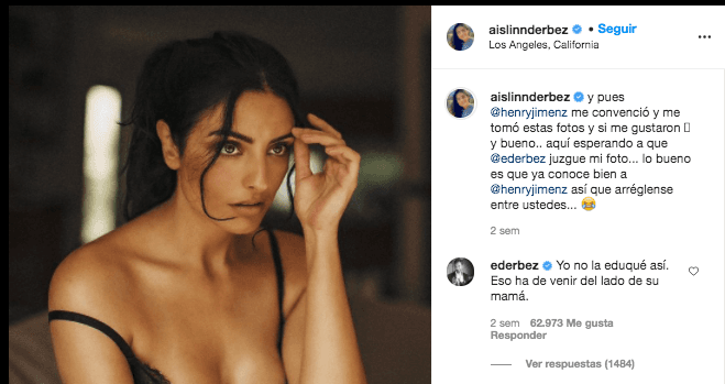 Comentarios de Eugenio Derbez en fotos de Aislinn