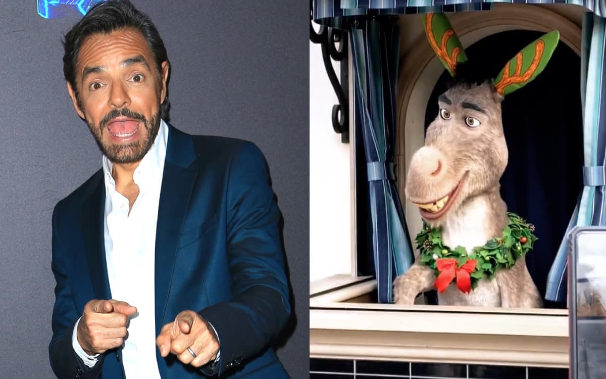 Eugenio Derbez y su familia visitan a Burro de 'Shrek' en Universal Studios