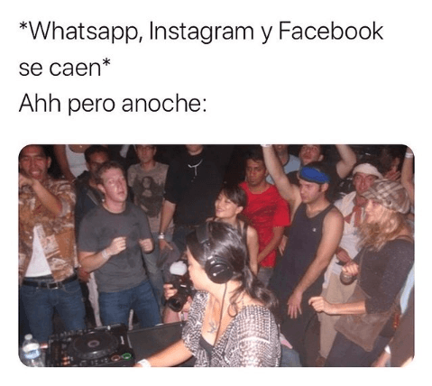 meme sobre caída whatsapp
