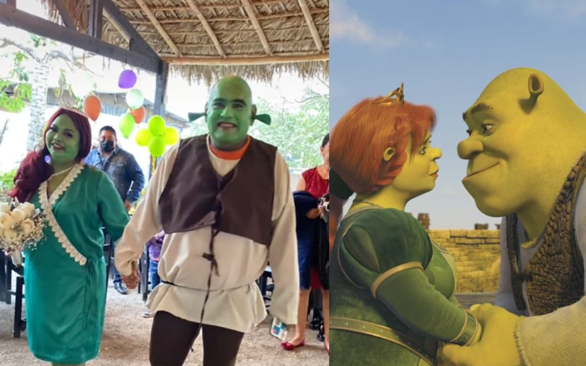 Una ceremonia inspirada en la película del ogro y la princesa.